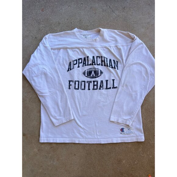 Vintage Champion Appalachian Football Long Sleeve T-Shirt XL White M3 - Picture 1 of 5